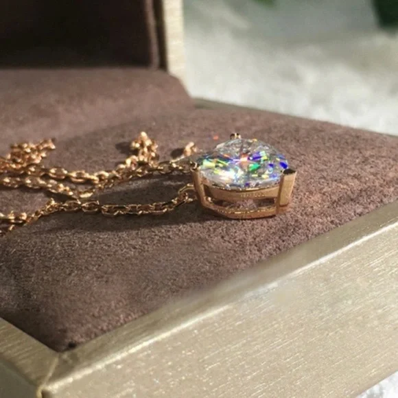 COPY - Heart Cubic Zirconia Necklace - Picture 3 of 7